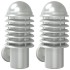 Apliques de exterior 2 unidades acero inoxidable