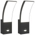 Lámparas de pared LED exterior con sensor 2 uds aluminio