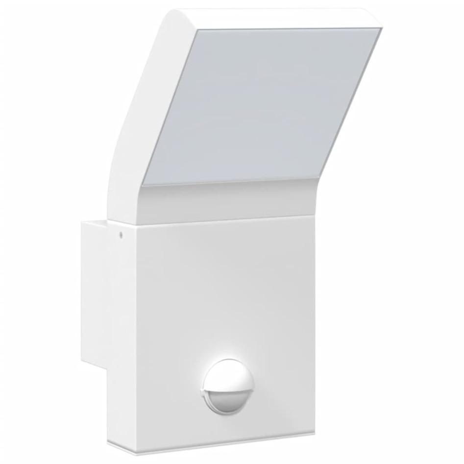 Lámparas de pared LED exterior con sensor 2 uds aluminio