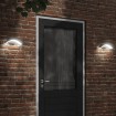 Lámparas de pared LED de exterior 2 uds aluminio fundido negro