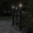 Lámpara de suelo de exterior con enchufe acero negro 110 cm