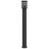 Lámpara de suelo de exterior con enchufe acero negro 110