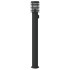 Lámpara de suelo de exterior con enchufe acero negro 110