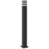 Lámpara de suelo de exterior con sensor aluminio negro 110