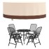 Cubierta muebles jardín redonda Oxford 600D beige Ø 244x71
