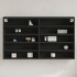 Vitrina de madera de ingeniería negra 100x15x58