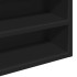Vitrina de madera de ingeniería negra 100x15x58