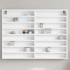 Vitrina de madera ingeniería blanca 100x8,5x75