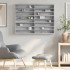 Vitrina de madera de ingeniería gris Sonoma 100x8,5x75