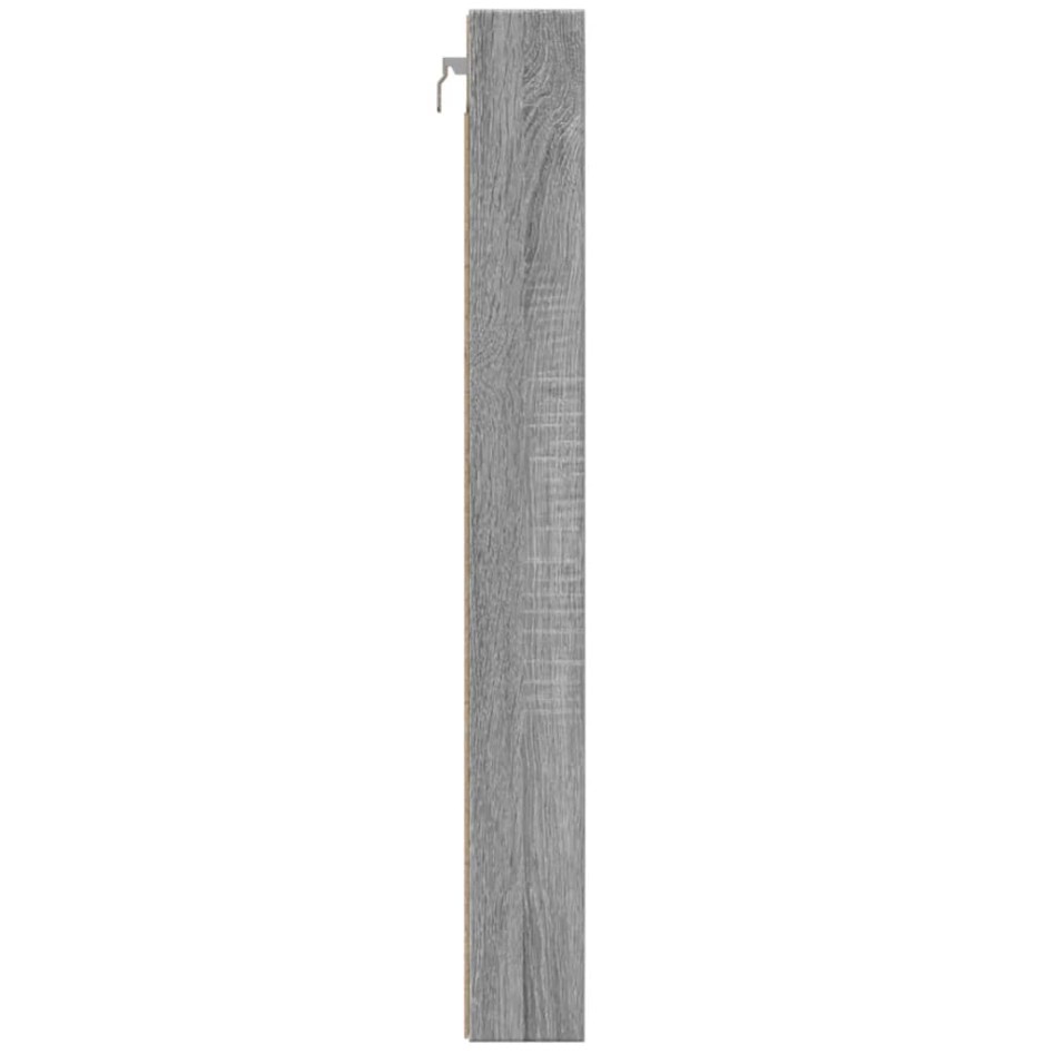 Vitrina de madera de ingeniería gris Sonoma 100x8,5x75