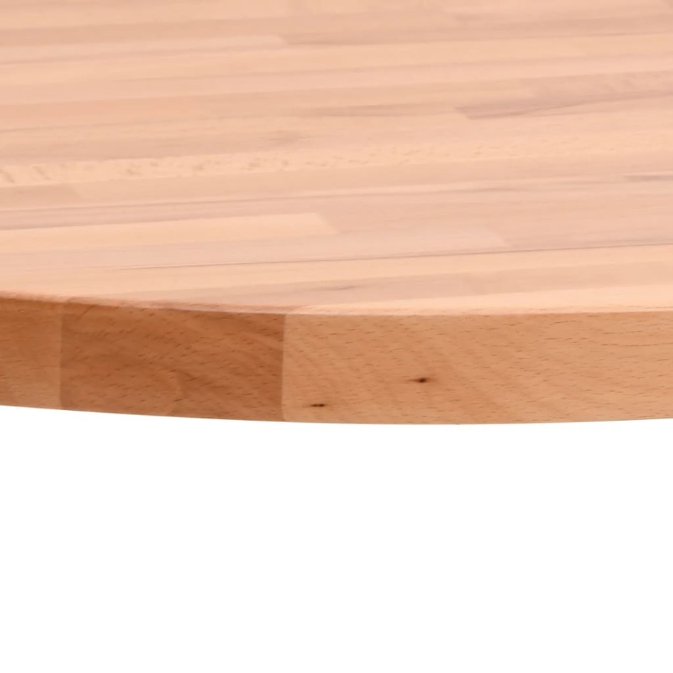 Tablero redondo de madera maciza de haya Ø60x4