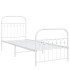 Estructura cama sin colchón con estribo metal blanco 75x190