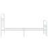 Estructura cama sin colchón con estribo metal blanco 75x190