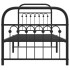 Estructura cama sin colchón con estribo metal negro 75x190
