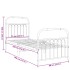Estructura cama sin colchón con estribo metal negro 75x190