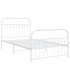 Estructura cama sin colchón con estribo metal blanco 100x200