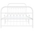 Estructura cama sin colchón con estribo metal blanco 100x200