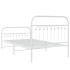 Estructura cama sin colchón con estribo metal blanco 100x200