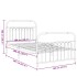 Estructura cama sin colchón con estribo metal blanco 100x200