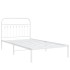 Estructura cama sin colchón con cabecero metal blanco