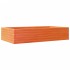 Jardinera madera maciza de pino marrón cera 110x60x23