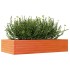 Jardinera madera maciza de pino marrón cera 110x60x23