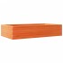 Jardinera madera maciza de pino marrón cera 110x60x23