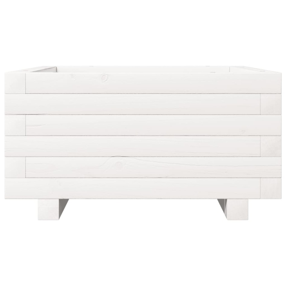 Jardinera de madera maciza de pino blanco 50x50x26,5