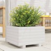 Jardinera de madera maciza de pino blanco 40x40x26,5 cm