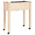 Jardinera con forro y ruedas madera maciza de abeto 71x37x80
