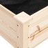 Jardinera con forro y ruedas madera maciza de abeto 71x37x80