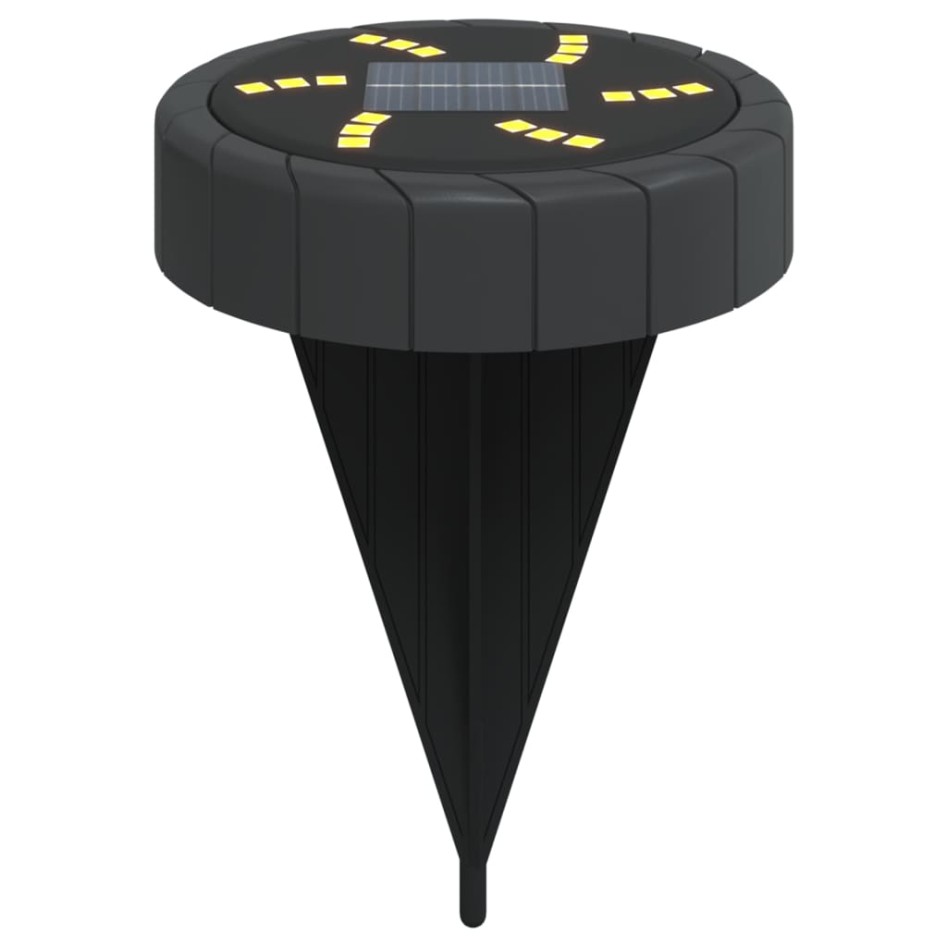 Luces solares suelo jardín con pico tierra blanco cálido 12