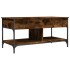 Mesa de centro madera ingeniería metal roble humo 100x50x50