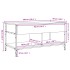 Mesa de centro madera ingeniería metal roble humo 100x50x50