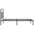 Estructura cama sin colchón con cabecero metal negro 80x200