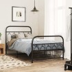 Estructura cama sin colchón con estribo metal negro 100x190 cm