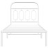 Estructura cama sin colchón con cabecero metal blanco 80x200