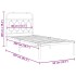 Estructura cama sin colchón con cabecero metal blanco 80x200