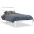 Estructura cama sin colchón con cabecero metal blanco
