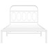 Estructura cama sin colchón con cabecero metal blanco