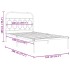 Estructura cama sin colchón con cabecero metal blanco