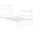Estructura cama sin colchón con estribo metal blanco 75x190