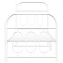Estructura cama sin colchón con estribo metal blanco 75x190