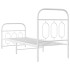 Estructura cama sin colchón con estribo metal blanco 75x190