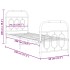 Estructura cama sin colchón con estribo metal blanco 75x190
