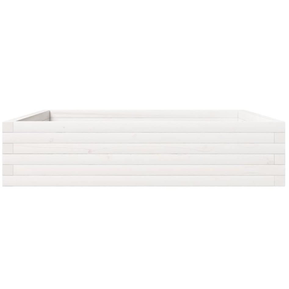 Jardinera madera maciza de pino blanco 100x100x23