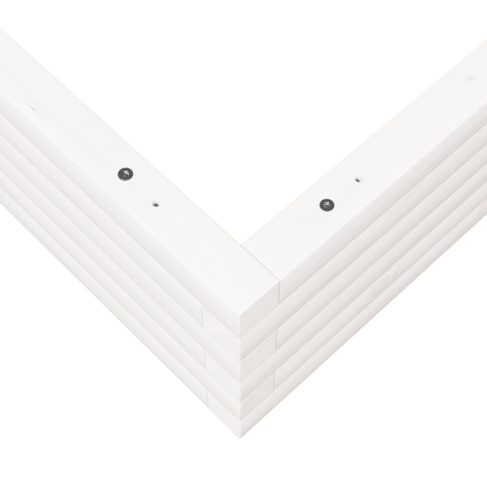 Jardinera madera maciza de pino blanco 100x100x23