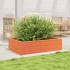 Jardinera madera maciza de pino marrón cera 90x60x23