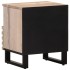 Mesitas de noche 2 uds madera de mango blanqueado 40x34x46