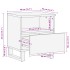 Mesitas de noche 2 uds madera de mango blanqueado 40x34x46